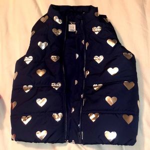 BABY GAP navy and silver vest and pant set